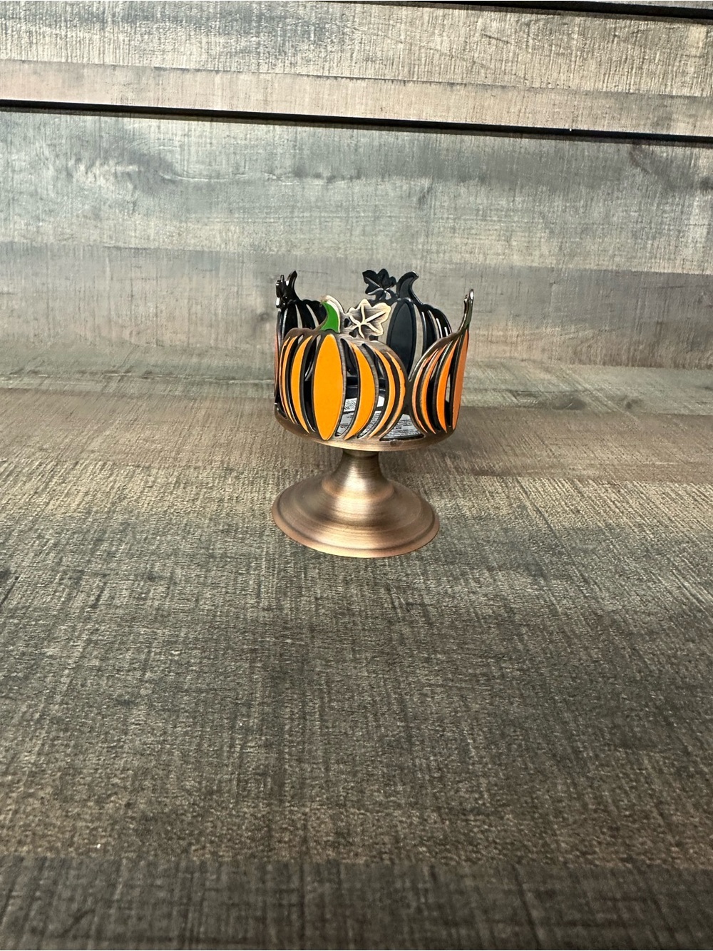 Bath & Body Works Pumpkin Halloween single wick candle holder (small)